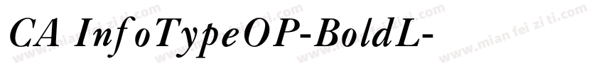 CA InfoTypeOP-BoldL字体转换